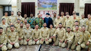 Dr Raisi's presence at the soldiers' Yalda Night celebration