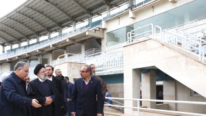Dr Raisi visits pending Zanjan stadium project/ Issuing 3 orders to speed up completion of this stadium
