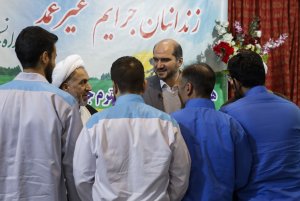 مراسم آزاد سازی 153 زندانی جرائم غیر عمد در حاشیه سفر رئیس جمهور به استان زنجان