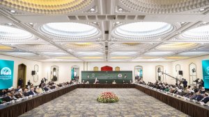 الولایات المتحدة الأمیرکیة هی محور الشر و یلعب الکیان الصهیونی دورا تنفیذیا للولایات المتحدة الأمیرکیة و حلفائها کعضد لهم/ دماء شهداء غزة الزکیة سبب لیقظة الضمائر و علی عاتق الأمة الاسلامیة مهمة ثقیلة لصون و تعزیز هذه الصحوة/ عدم الوحدة و التلاحم بین أبناء الأمة الاسلامیة من الأسباب الرئیسیة لجراءة الکیان الصهیونی فی ارتکاب الجرائم بحق الشعب الفلسطینی المظلوم