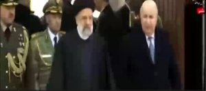 استقبال رسمی رئیس‌جمهور الجزایر از آیت‌الله رئیسی در کاخ ریاست جمهوری الجزایر