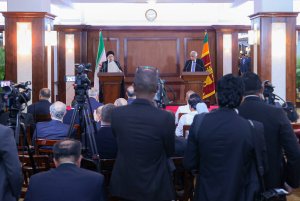 نشست خبری مشترک با رییس جمهور سریلانکا