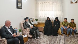Dr Raisi visits house of Shrine Defender martyr AghaBabaei