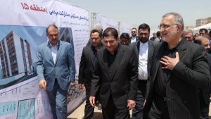 Dr Mokhber visits executive operation of construction of 200k residential units of National Housing Movement Scheme in Tehran/ Putting 15k renovated units into operation 

