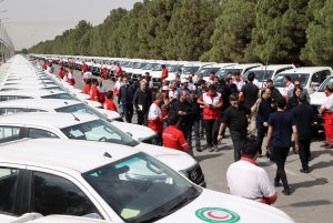 مراسم الحاق خودروهای امدادی به ناوگان هلال احمر ایران