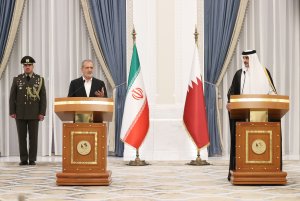 کنفرانس مطبوعاتی رئیس جمهور و امیر قطر