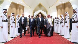 غادر رئیس الجمهوریة الدوحة متوجها الی العاصمة طهران