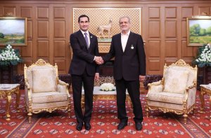 دیدار روسای جمهور ایران و ترکمنستان