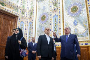 Iran, Tajikistan presidents visit Navruz Palace in Dushanbe