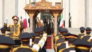 استقبل رئیس الجمهوریة رسمیا أمیر دولة قطر