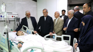 President visits hospitalized lawmaker in Tehran