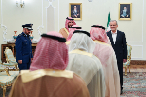 دیدار وزیر دفاع عربستان با رئیس جمهور