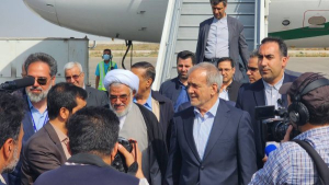 President Pezeshkian arrives in Hormozgan Province