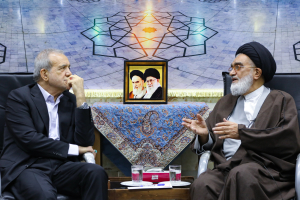 President Pezeshkian arrives in Qom
