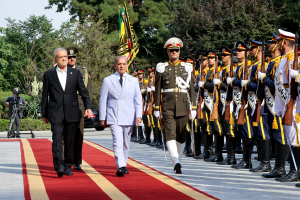 استقبال رسمی دکتر پزشکیان از نخست وزیر پاکستان