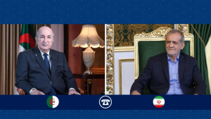 الدکتور بزشکیان: نرجو ان نتخذ الخطوات المؤثرة نحو احراز التقدم و السعادة للشعبین و البلدین فی ظل الاخاء الاسلامی/ عبد المجید تبون: ترغب الجزائر فی تطویر العلاقات السیاسیة و الاقتصادیة و الثقافیة مع ایران