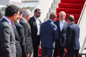 President Pezeshkian arrives in Yerevan, Armenia