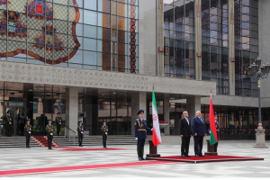 Belarus president officially welcomes Iranian counterpart