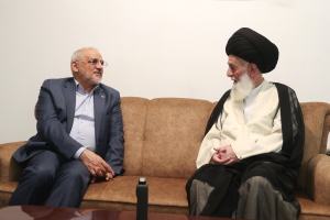 دیدار رئیس دفتر رئیس جمهور با حضرت آیت الله یثربی