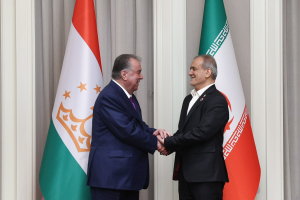 دیدار روسای جمهور ایران و تاجیکستان