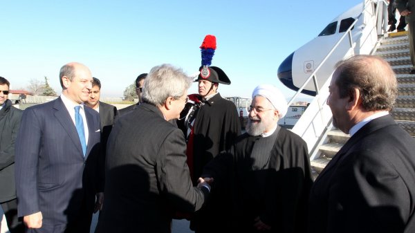 President arrives in Rome