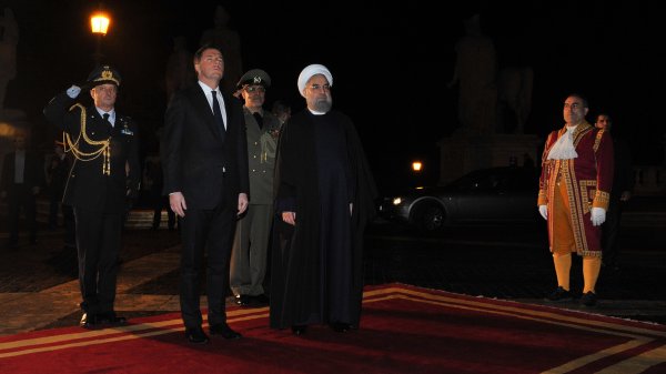 Italian PM officially welcomes Iranian President