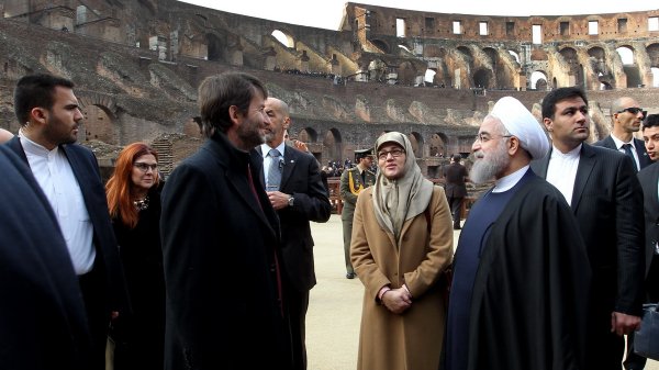 President visits the Colosseum