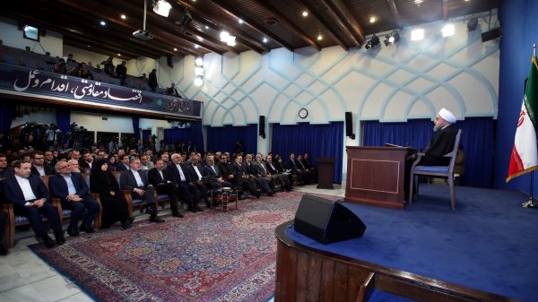 We stand powerfully against lack of commitment to promises; I assure people that we have acted authoritatively/JCPOA a big national achievement/Our ties with Guardian Council has been always good; don’t pay attention to rumors/Resolving Syrian issue possible through political negotiation