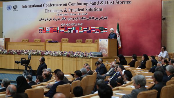 Preserving environment essential for health, development, preventing undue immigration/Solving environmental issues requires regional, international cooperation/We must aim at having more powerful region instead being the most powerful country in region/80% of Iran's dust storm originates from outside