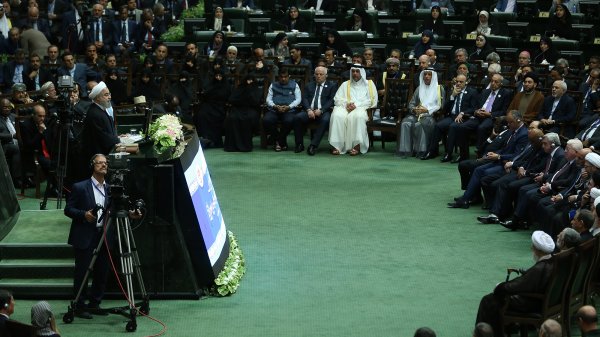 People’s vote our greatest weapon/Iranian nation sacrificed a lot for freedom, rule of law, national sovereignty, their beliefs/World must know any violation of JCPOA to be responded by Iranian nation, government/Foreign powers intensified instability, chaos in region by selling billions of dollars of weapons
