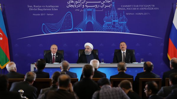 Summit of Iranian, Russian and Azerbaijani presidents based on friendship/Our decision is to link Bandar Abbas to Helsinki/ Caspian Sea the sea of peace and development/We have taken an important step to connect with the Eurasian Union/ At the Tehran summit, we stressed using national currency in bilateral and trilateral trade
