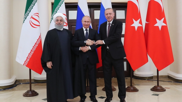 Joint statement by presidents of Iran, Russia and Turkey/Stressing strong commitment to sovereignty, independence, unity and territorial integrity of Syria

