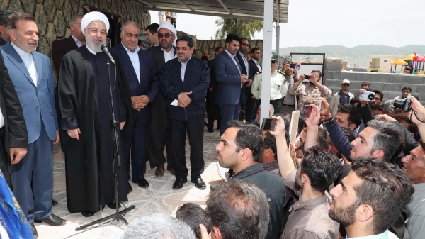 President meets with people of rebuilt village of Darreh Jaleh

