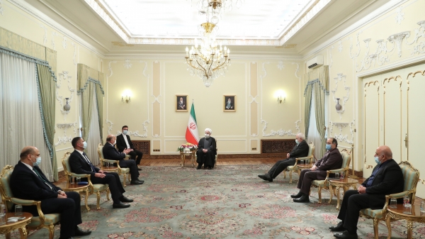 Fruits of Iran-Iraq strategic bonds ensures security and stability of entire region/ Complementary economies of Iran-Iraq can increase volume of joint trade to $20 billion/ Implementation of Shalamcheh-Basra railway completely economic, commercial/ Tehran opposes any foreign interference in Iraq's internal affairs

