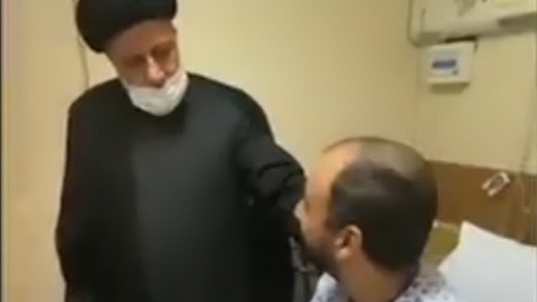 Ayatollah Raisi visits injured people in the recent riots
