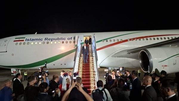 Iran president arrives in Minsk, Belarus