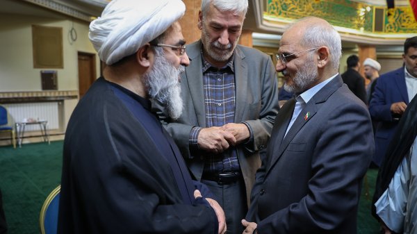حضور دکتر حاجی میرزایی در مراسم بزرگداشت مادر همسر آیت الله فاضل لنکرانی