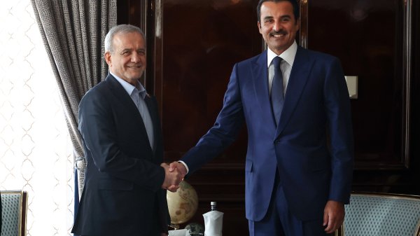 دیدار امیر قطر با رییس جمهور