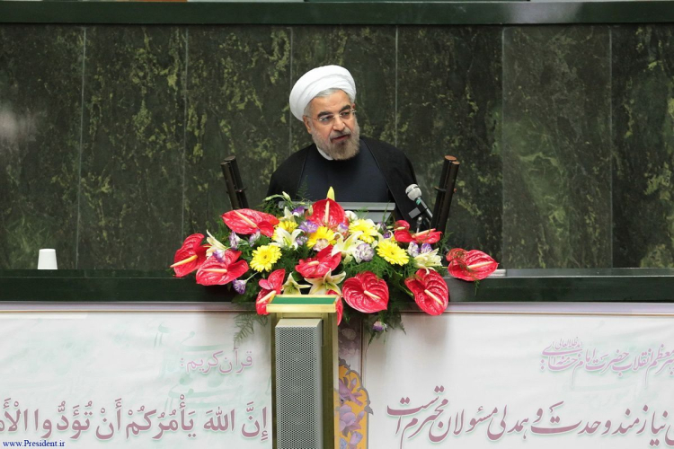 متن کامل سخنرانی در مراسم معرفی وزرای پیشنهادی به مجلس شورای اسلامی