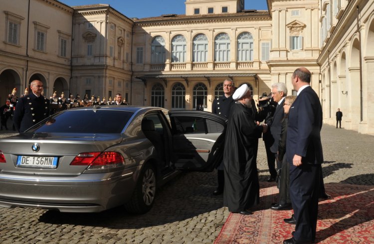 استقبال رسمی رییس‌جمهوری ایتالیا از دکتر روحانی