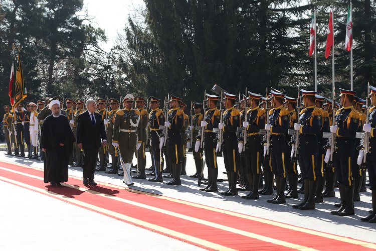 مراسم استقبال رسمی دکتر روحانی از رییس جمهوری کنفدراسیون سوئیس 