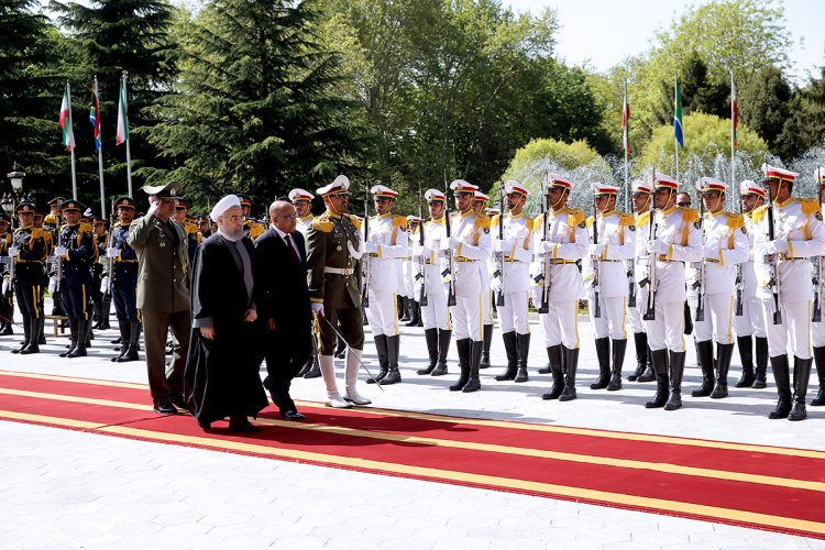 مراسم استقبال رسمی دکتر روحانی از رییس جمهوری  آفریقای جنوبی
