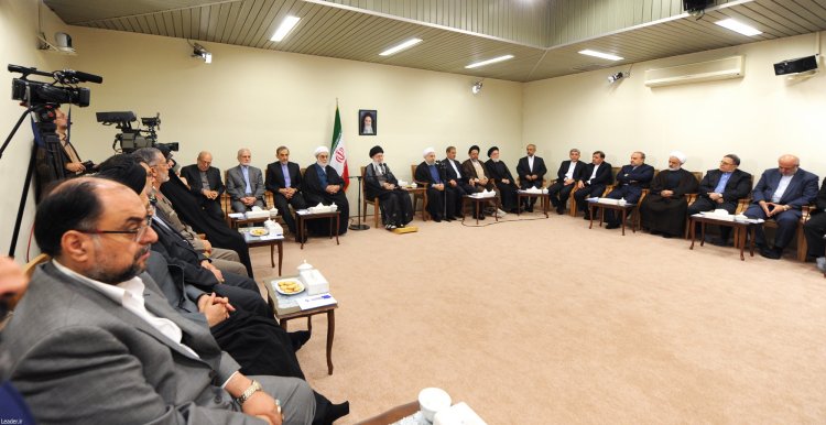 متن سخنان دکتر روحانی در دیدار اعضای هیات دولت با رهبر معظم انقلاب اسلامی 
