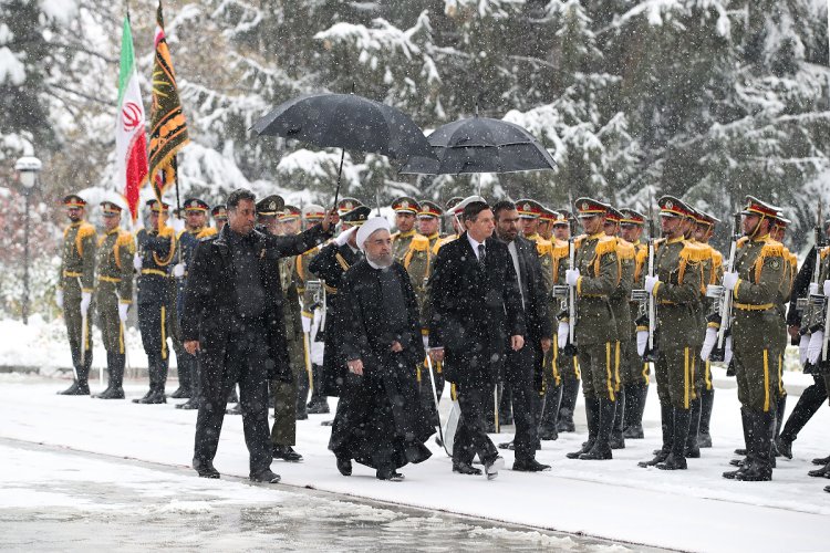 استقبال رسمی دکتر روحانی از رییس جمهوری اسلوونی