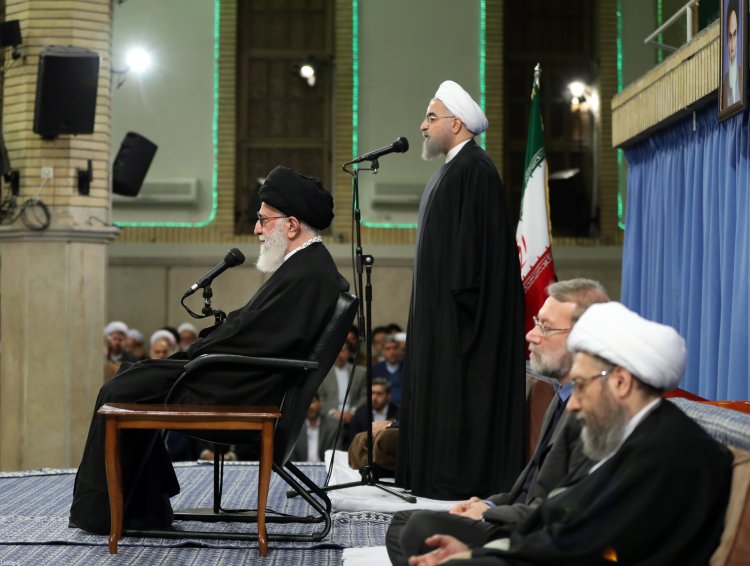 متن سخنان رییس‌ جمهوری در دیدار رهبر معظم انقلاب با جمعی از میهمانان خارجی، مسوولان و مردم