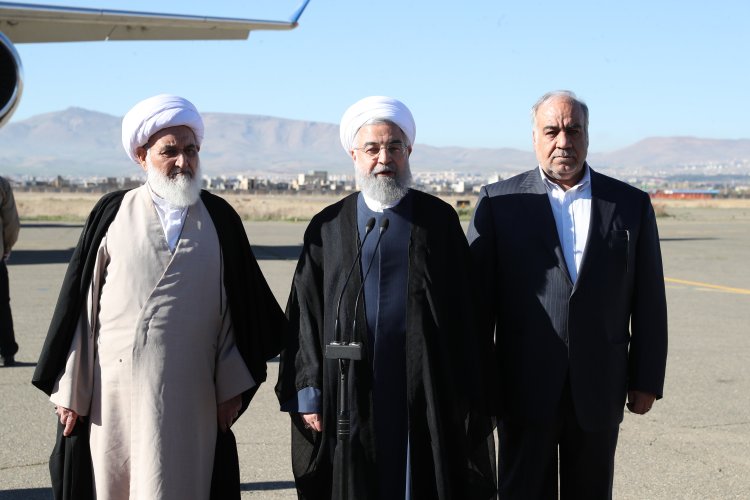 دکتر روحانی وارد کرمانشاه شد