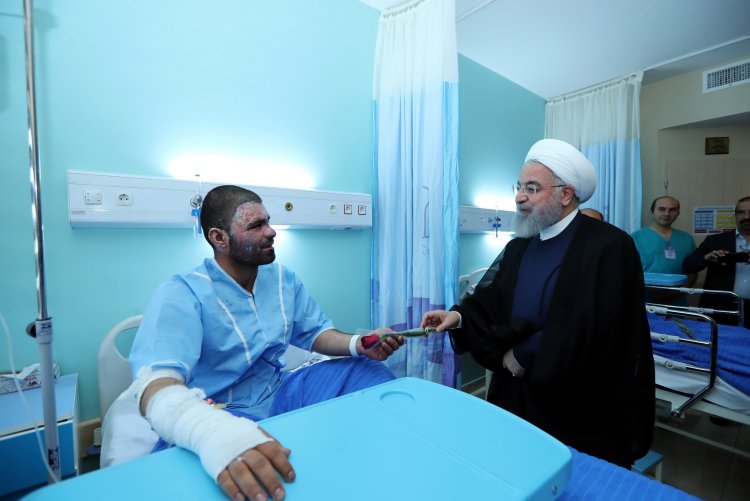 بهره‌برداری از مرکز سوانح سوختگی بیمارستان سینا تبریز با حضور دکتر روحانی