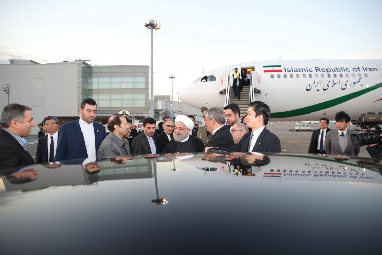 دکتر روحانی وارد توکیو شد
