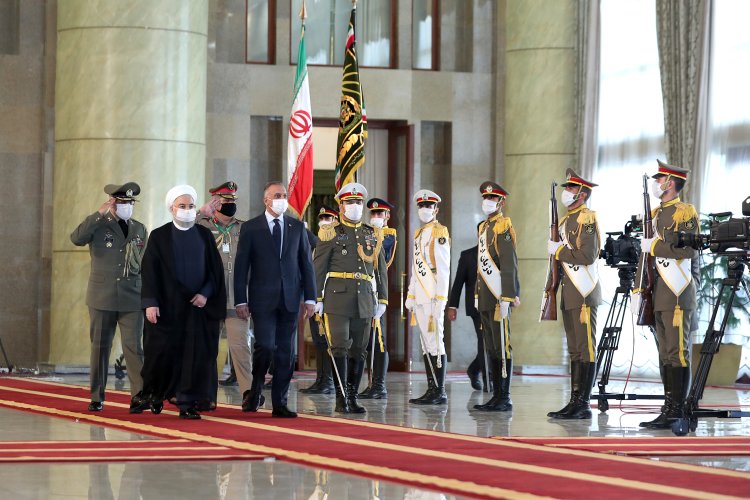 استقبال رسمی رئیس جمهوری اسلامی ایران از نخست وزیر عراق
