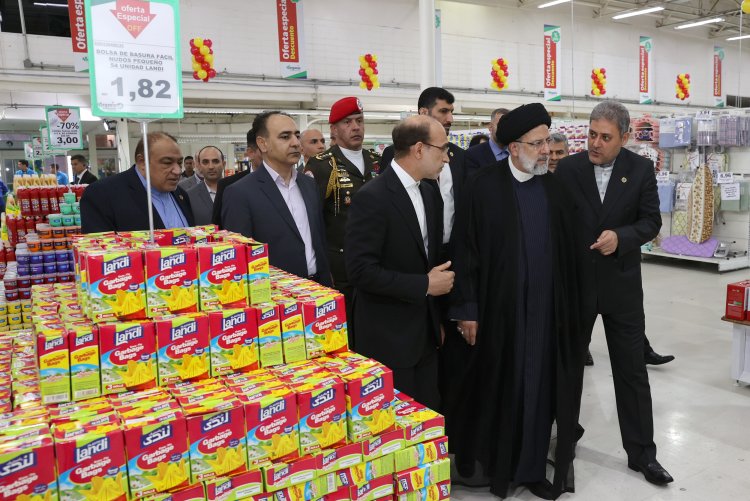 بازدید دکتر رئیسی از فروشگاه ایرانی «مگاسیس» در کاراکاس